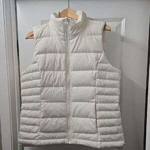 Lands' End Women's Off-White Quilted Vest